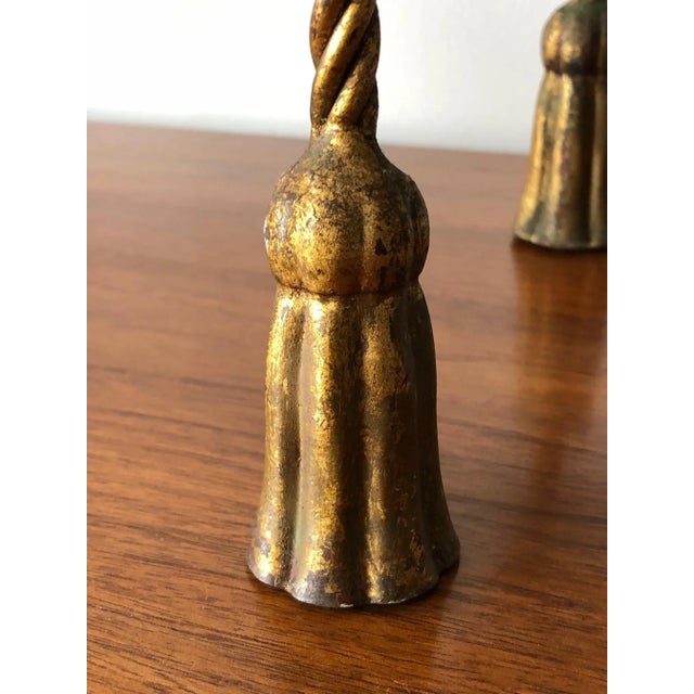 Italian 1960s Vintage Italian Gilt Metal Magazine Rack For Sale - Image 3 of 9