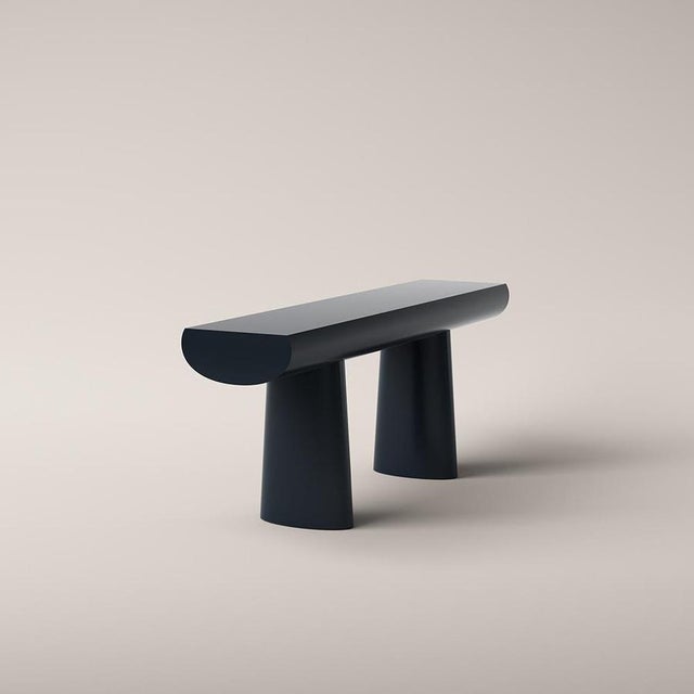 Contemporary Wood Console Table in Midnight Blue Color by Aldo Bakker for Karakter For Sale - Image 3 of 15