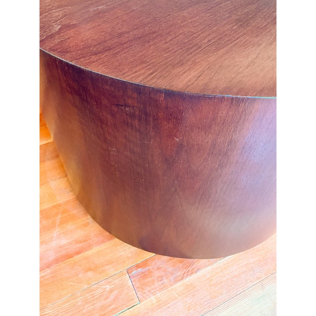 Brown Mid 20th Century Drylund Attributed Rosewood Drum Side Table For Sale - Image 8 of 9