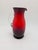 Handcrafted, solid, ruby-red glass jug, Biedermeier style, likely of Bohemian origin, dating from approximately 1850 to...