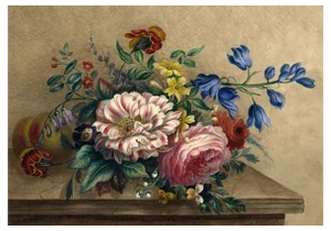 After Cornelis Johannes Van Hulstijn, Flower Still Life, 1830s, Watercolour