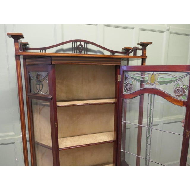 Art Nouveau Inlaid Display Cabinet by Shapland and Petter, 1890 For Sale - Image 6 of 8