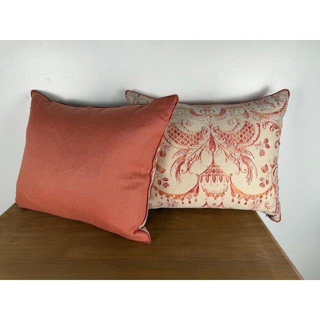Pair of Decorative Pillows by Mariano Fortuny, Cotton and Linen, Italy For Sale In Los Angeles - Image 6 of 8