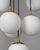 Brass & Glass Globe Cluster Chandelier, 10-Light Cascading Pendant by Schwung For Sale - Image 12 of 12