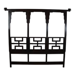 Chinoiserie Carved Walnut Headboard King