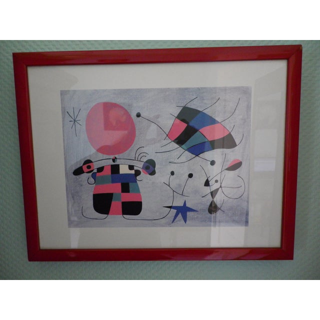 Joan Miró, Surrealist Figure and the Sun, Lithograph, Framed For Sale - Image 12 of 13