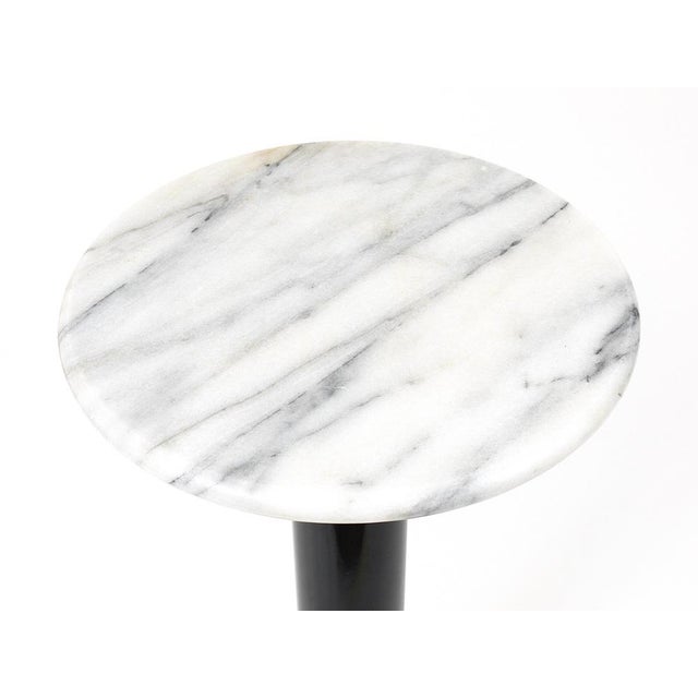 Postmodern White Carrara Marble Flower Stand Pedestal Table, Italy, 1980s For Sale - Image 4 of 18