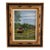 Mid 20th Century Signed American Folk Art Horse Farm Landscape Oil on Canvas Framed Painting For Sale