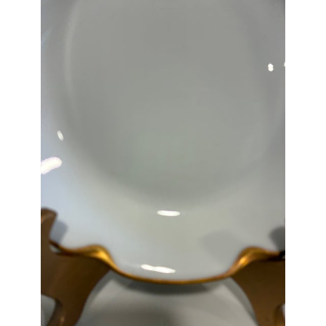 White Antique Haviland & Co. Limoges Gold Scalloped Rim Bowls, Set of 10, France For Sale - Image 8 of 12