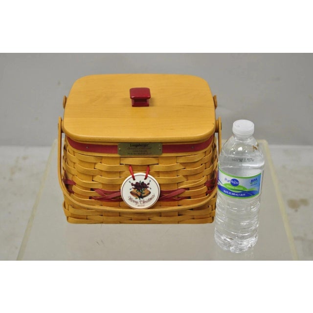 Vintage Longaberger Christmas Edition 2000 Edition Deck the Halls Basket W/ Lid For Sale - Image 12 of 12