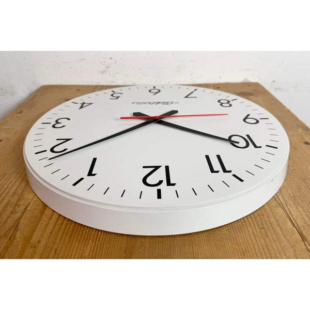 Large Vintage Office Wall Clock from Elektročas, 1990s For Sale - Image 14 of 17