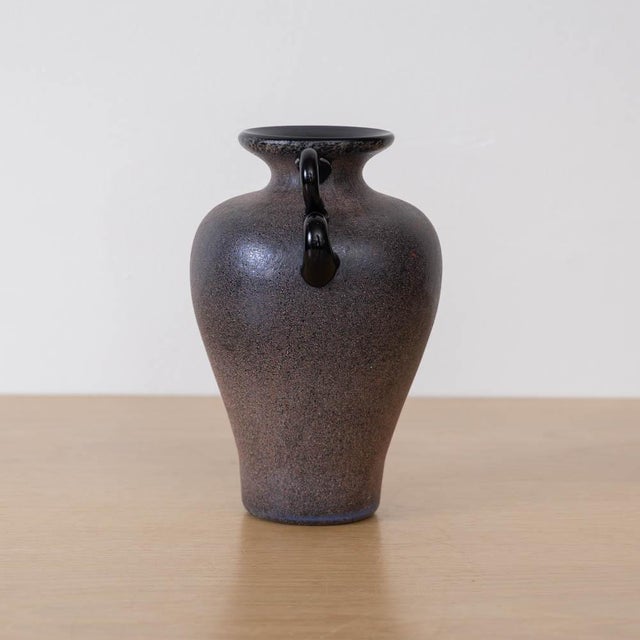 1960s Italian Black Scavo Vase For Sale - Image 4 of 12