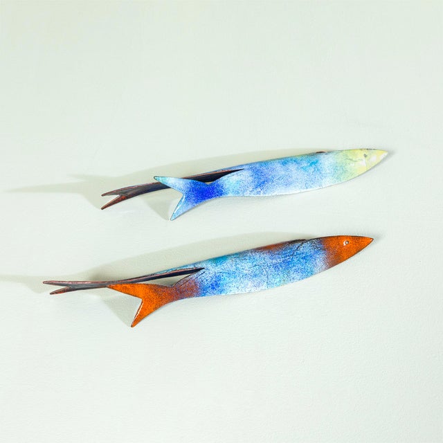 Metal Fish by Gio Ponti for De Poli, 1950s, Set of 2 For Sale - Image 7 of 7