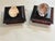 These small boxes are charming with their vintage patina. Each has a lovely shell adorning the top.