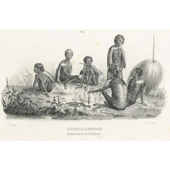 View of Aboriginals, 1845, Paper For Sale