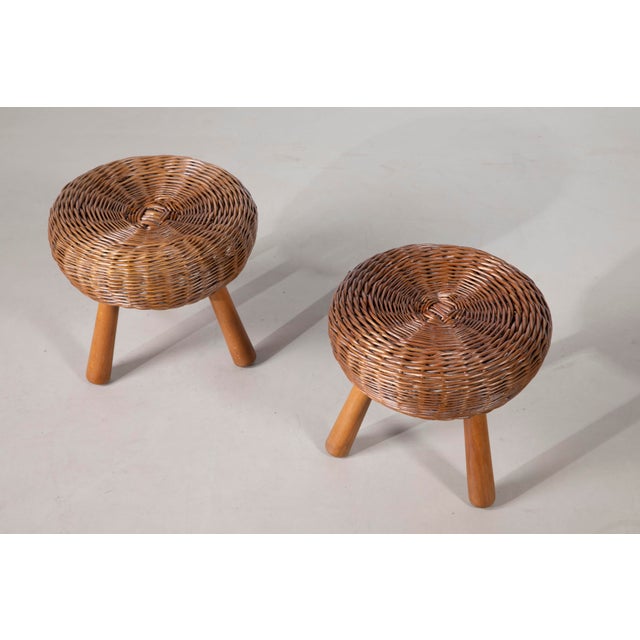 Brown Mid-Century Stools attributed to Tony Paul, USA, 1950s, Set of 2 For Sale - Image 8 of 12