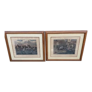 Alken, Henry the First Steeple-Chase on Record (Set of Two Framed)