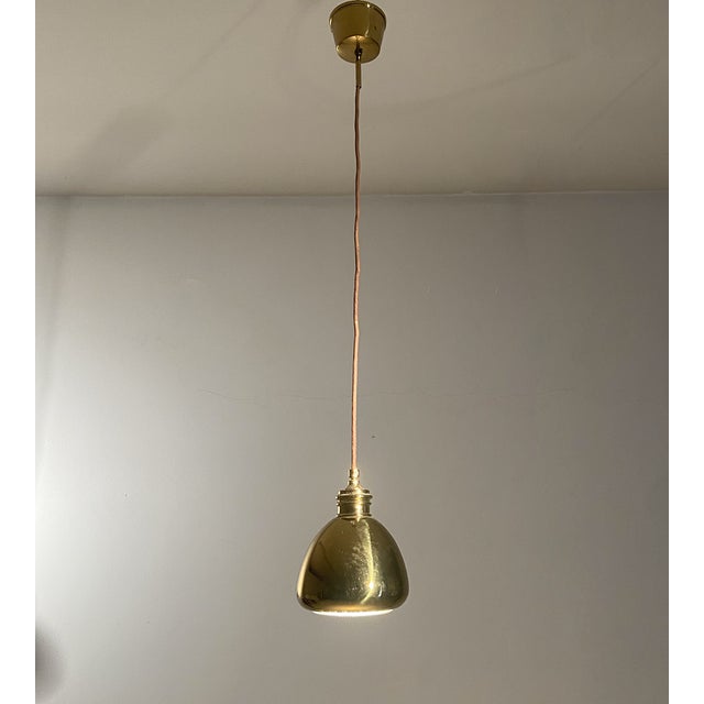 Golden Metal Lamps, 1980, Set of 2 For Sale - Image 9 of 9