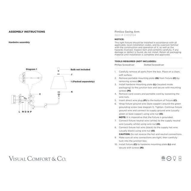 2020s Chapman & Myers for Visual Comfort Signature Pimlico Swing Arm in Polished Nickel with Linen Shade For Sale - Image 5 of 6