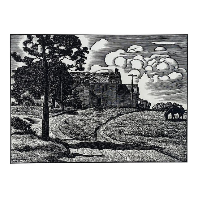 1937 Julius John Lankes Sunday Afternoon Wood Engraving For Sale