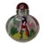 Mid 20th Century Chinese Reverse Painted Glass Snuff Bottle Woman in Dress For Sale