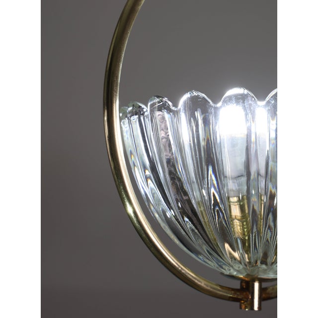 1950s Art Decò Barovier E Toso Pendant Light For Sale - Image 11 of 14