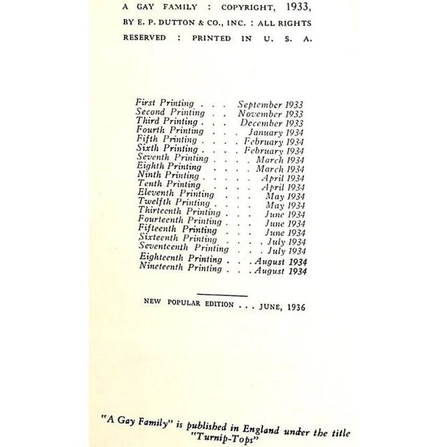 "A Gay Family" 1936 Boileau, Ethel For Sale - Image 4 of 5