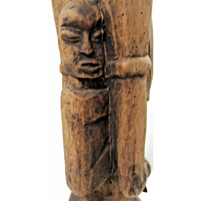 Antique African Hand-Carved Wooden Dogon Maternity Sculpture From Mali For Sale - Image 16 of 17