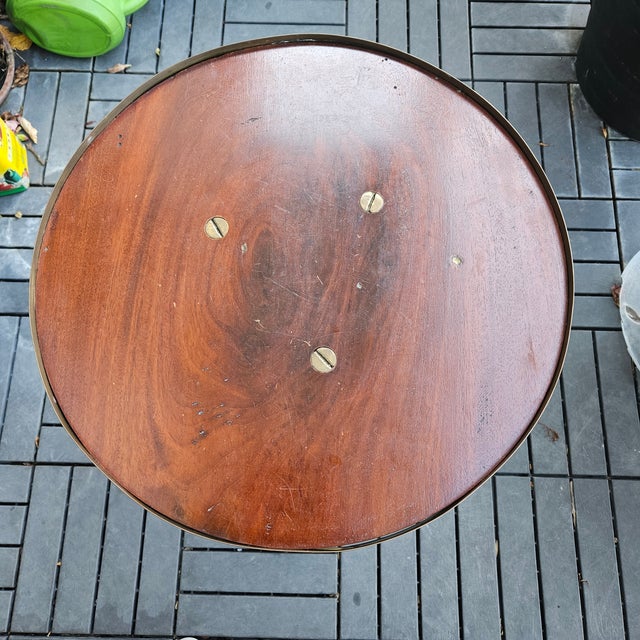 Antique Nautical Ships Table W Bronze Dolphin Base For Sale In Miami - Image 6 of 12