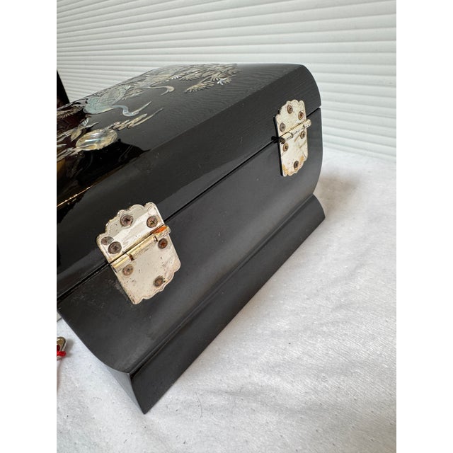 Korean Mother of Pearl Inlay Jewelry Box, Small For Sale - Image 10 of 12