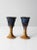 Mid-Century Modern Vintage Studio Pottery Chalice Pair For Sale - Image 3 of 10
