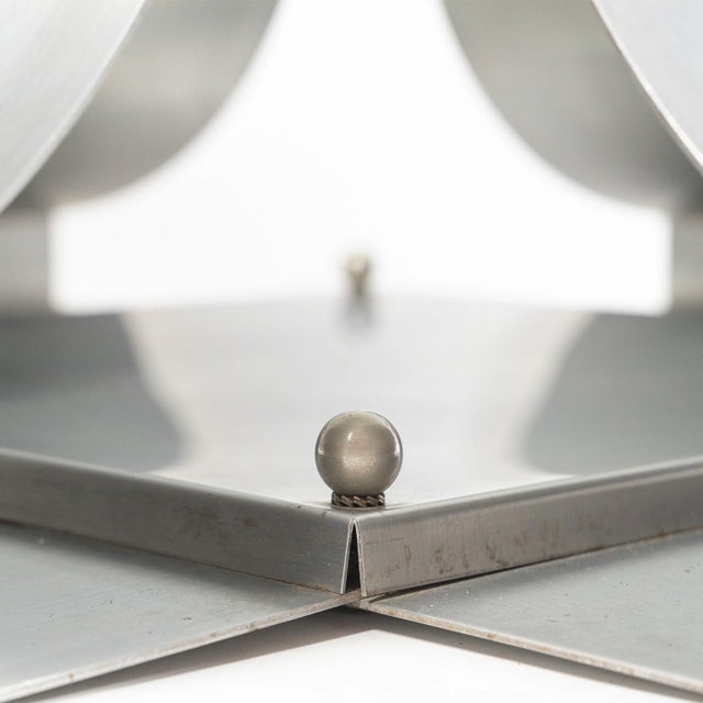 Silver Coffee Table attributed to François Monnet for Kappa, 1970 For Sale - Image 8 of 14
