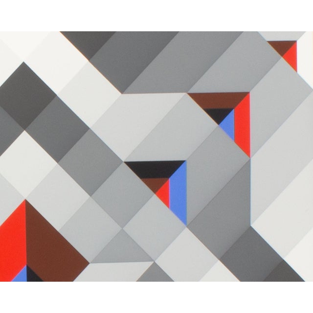 Gray “Prizma Iii” Op Art Serigraph Print by Marko Spalatin For Sale - Image 8 of 8