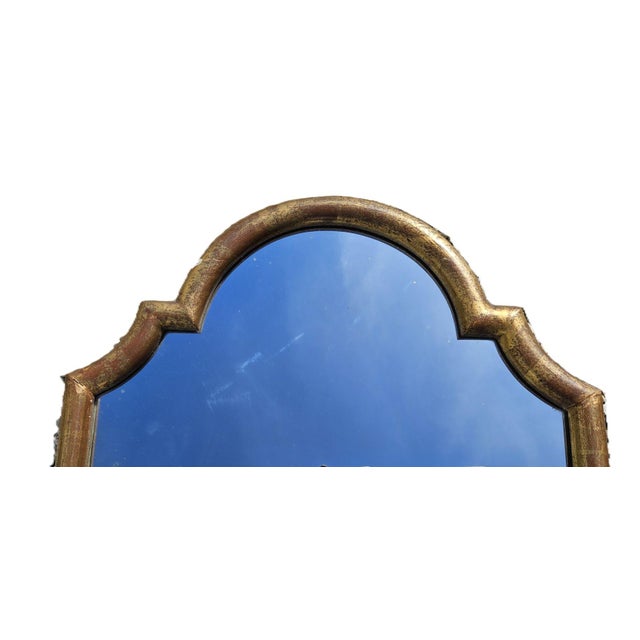 Large Antique French Gendarmes-Shaped Gilded Wood Mirror, 1890s For Sale - Image 4 of 9