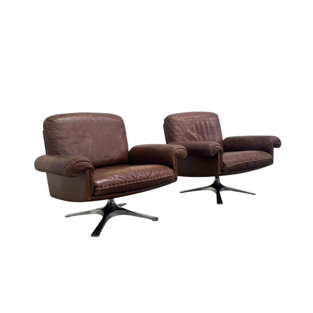 DS31 Lounge Chairs in Cognac Leather from de Sede, 1970s, Set of 2 For Sale - Image 17 of 17