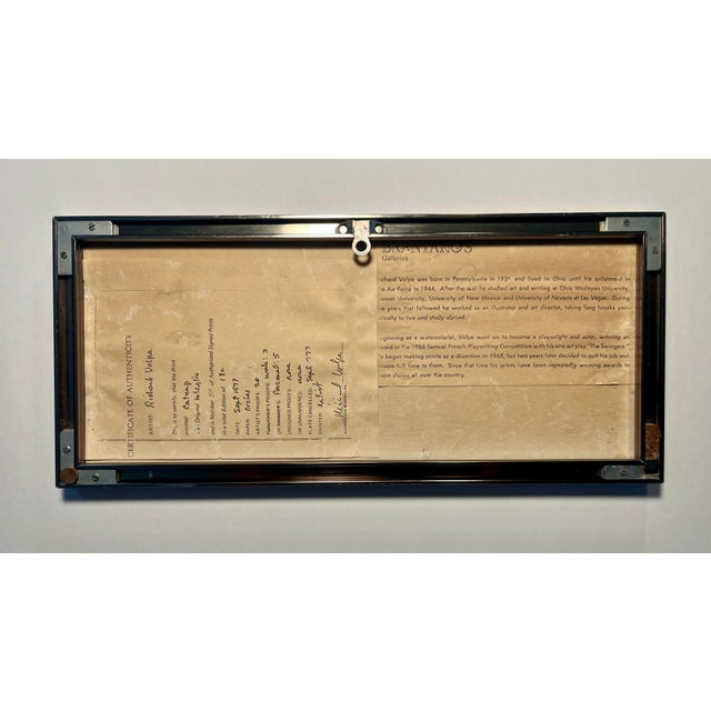 Paper 1970s Richard Volpe Catnap Limited Edition Intaglio Etching 50/180 Signed Framed For Sale - Image 7 of 9