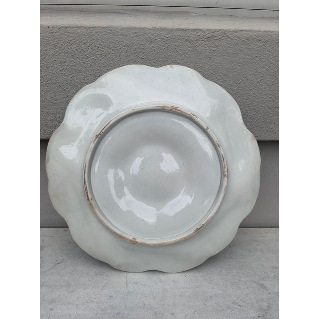 Late 19th Century French Majolica Oyster Platter Digoin Sarreguemines, Circa 1890 For Sale - Image 5 of 5