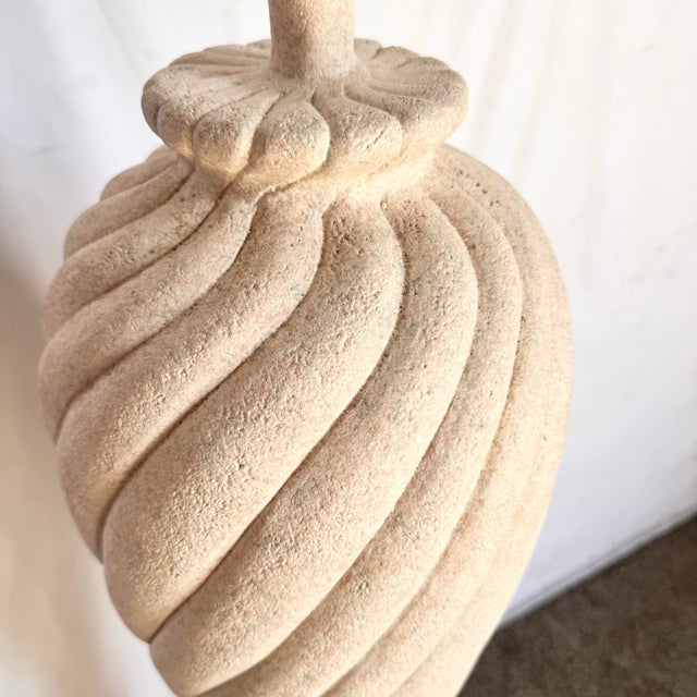 Postmodern Pink Swirl With Speckled Green and Blue Swirl Floor Lamp For Sale - Image 4 of 8