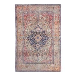 Antique Persian Mohtasham Kashan Rug 4’2" X 6’3" For Sale