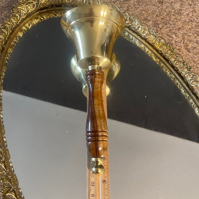 Brass Bell With Wooden Handle For Sale - Image 9 of 9