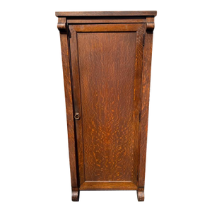 Antique Victorian Oak Wardrobe Cabinet