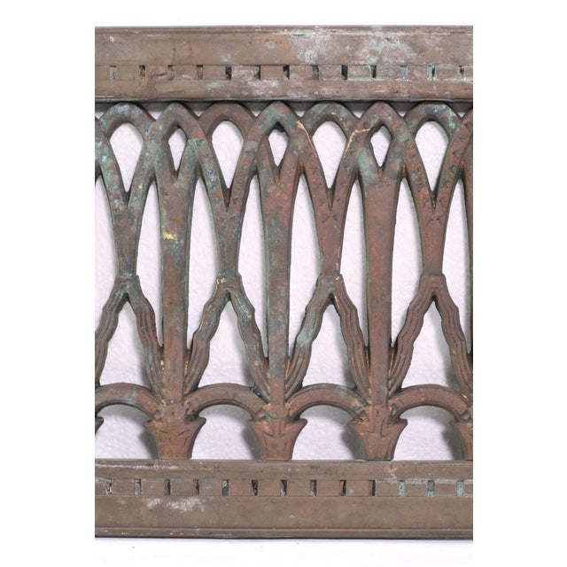 Gothic Bronze Overlapping Gothic Arches Wall Grate 38 X 10 In. For Sale - Image 3 of 7