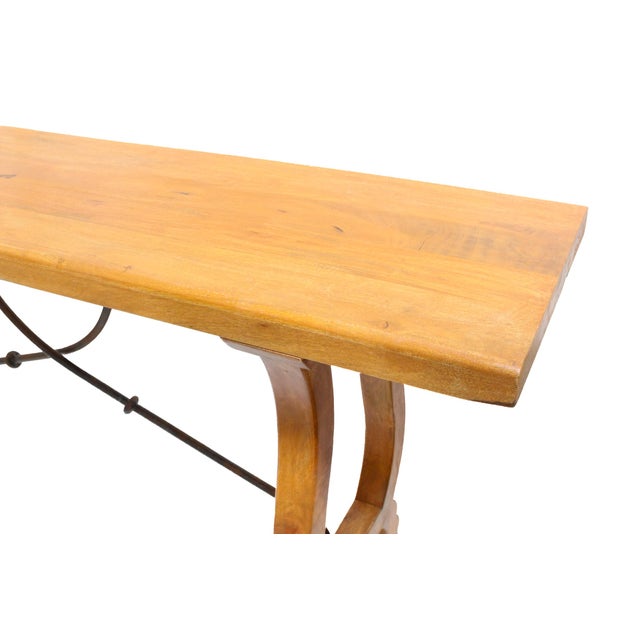 Our Console is sturdy, made of solid Elm wood. Very clean lines and a simple design. Offers a fresh natural light wood...