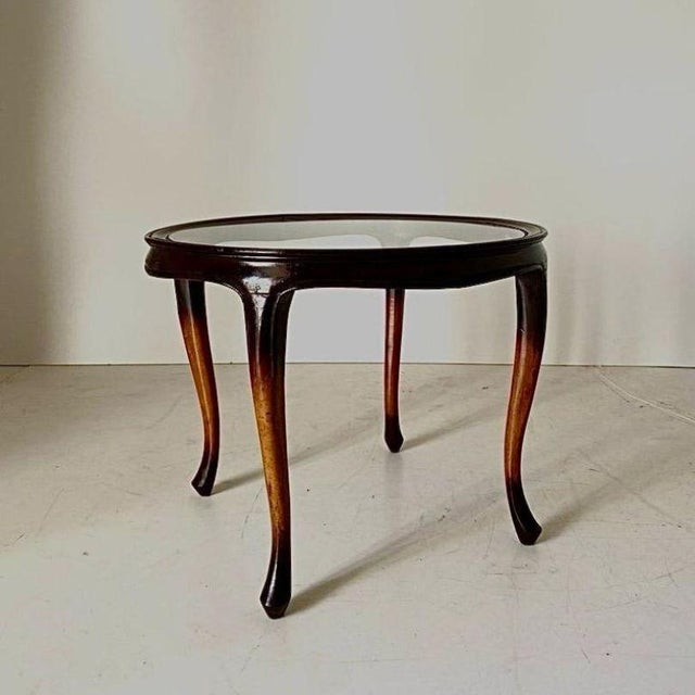 Vintage French Art Deco Coffee Table in Beech and Glass, 1920s For Sale - Image 13 of 13