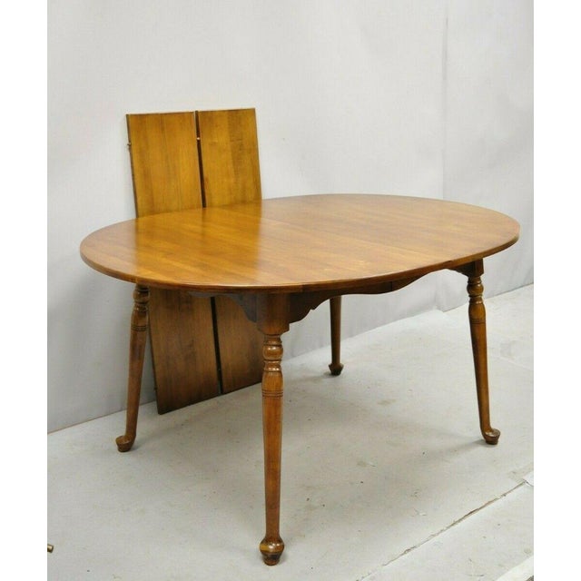 Vintage Pennsylvania House Cherry Wood Colonial Style Oval Dining Table