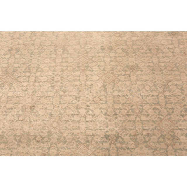 Beautiful Neutral Tone Floral Trim Large Antique Persian Malayer Rug, Country of Origin: Persia, Circa Date: 1920