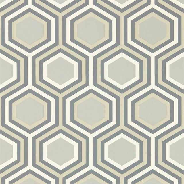 Harlequin Selo Wallpaper in Slate/Platinum - a Sample For Sale