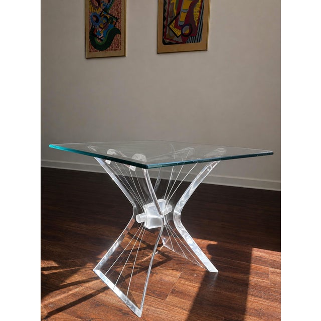 Stunning vintage 1970s Postmodern / Hollywood Regency sculptural side table in the iconic "Butterfly" or "Wing" style...