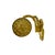 Vintage Brass Towel Bar or Curtain Rod With Ornate Cast Finials & Greek Key Mounting Brackets For Sale - Image 4 of 14