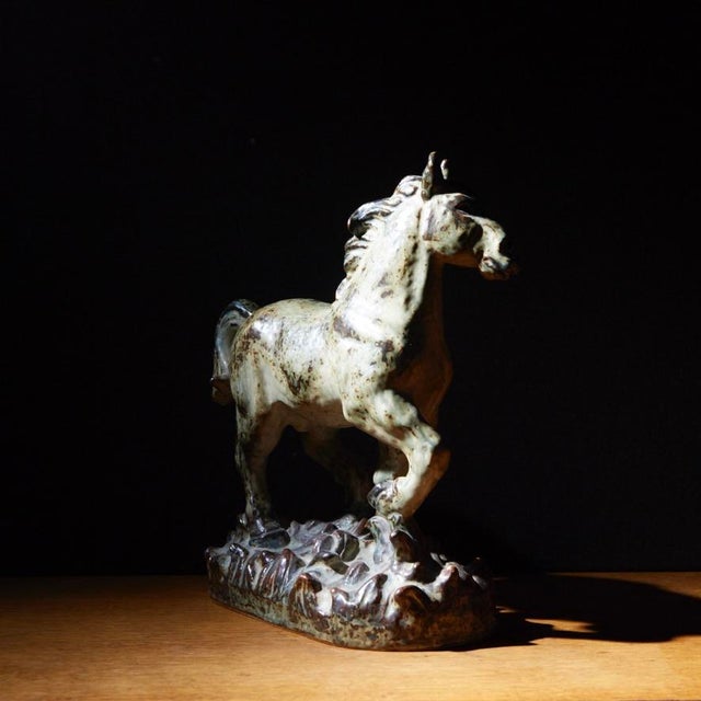 Ceramic Horse Sculpture by Knud Kyhn for Royal Copenhagen, 1960s, in Very Good conditions. Designed 1950 to 1959 I have...